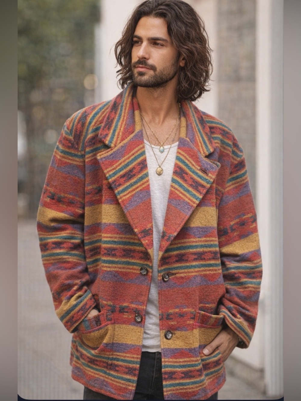 Vintage Botany 500 Southwestern Wool Jacket – Size Large